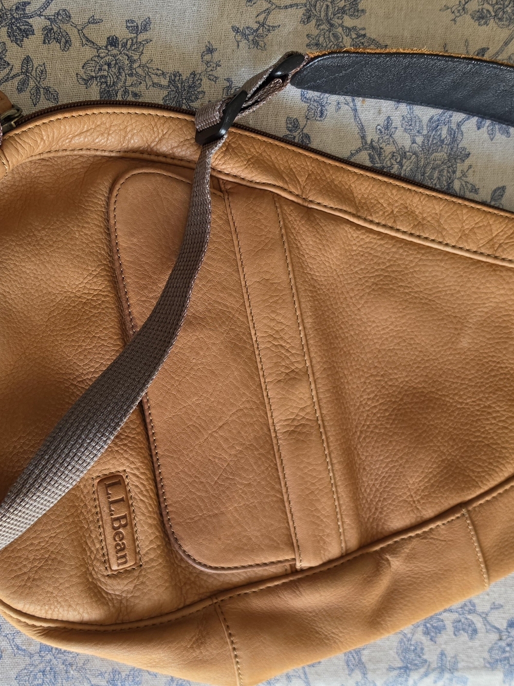 L.L.Bean Tan Leather Crossbody Bag